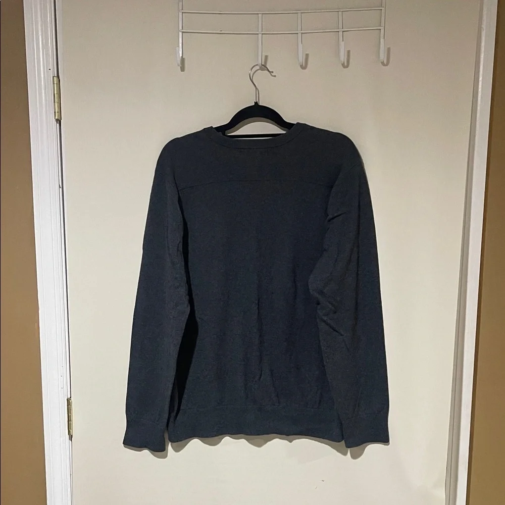Banana Republic Cashmere Blend Charcoal V-Neck Sweater Men’s Size XL Like New
